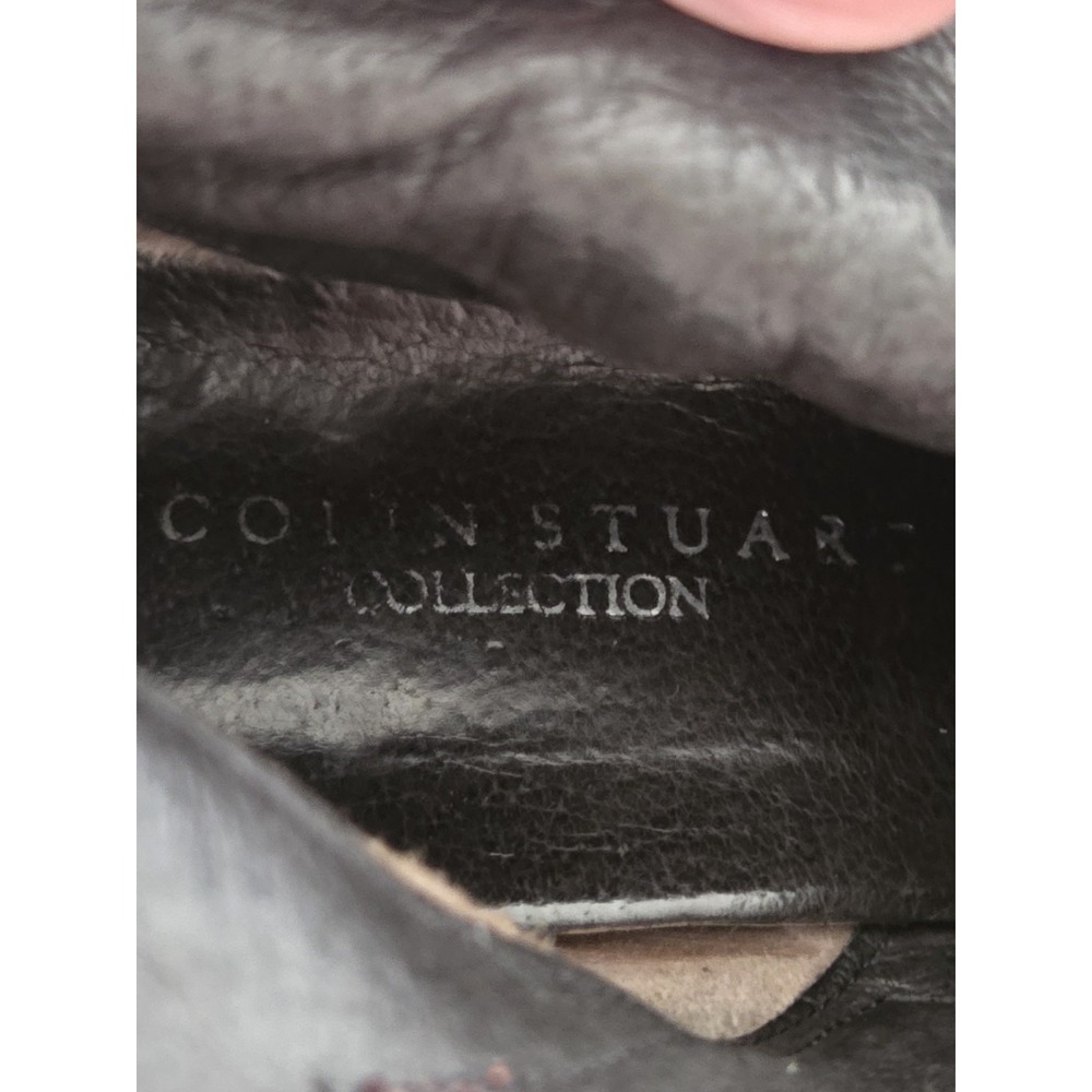 Leather Tall Riding Boots Womens 7.5 Classic Old Money Colin Stuart Italy Dk Brn - Picture 13 of 13